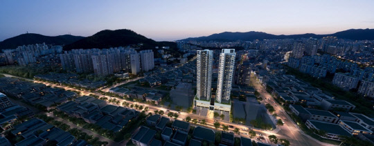쌍용건설이 수주한 부산 태광맨션 가로주택정비사업 조감도. <쌍용건설 제공>